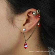 Jewelry Earring Crystal Flower Ear Cuff Individual Vintage Ear Clip EC28
